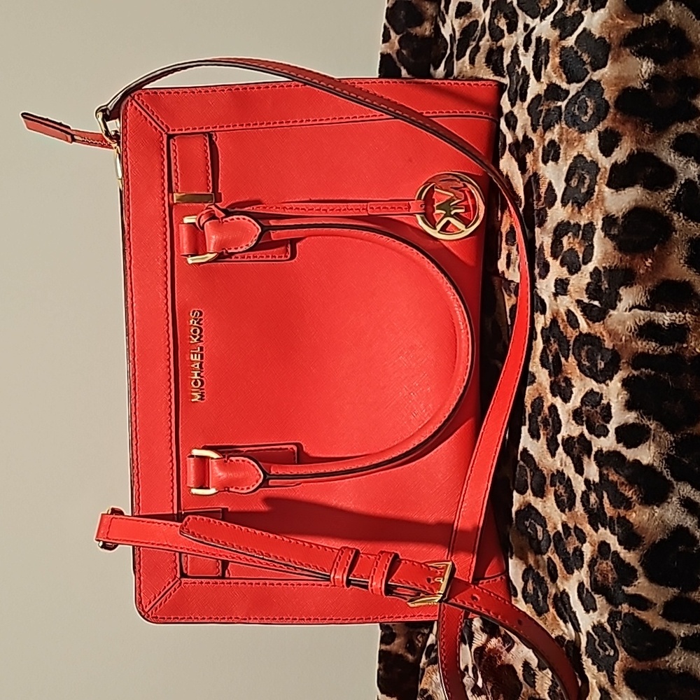 Michael Kors Purse Red Orange